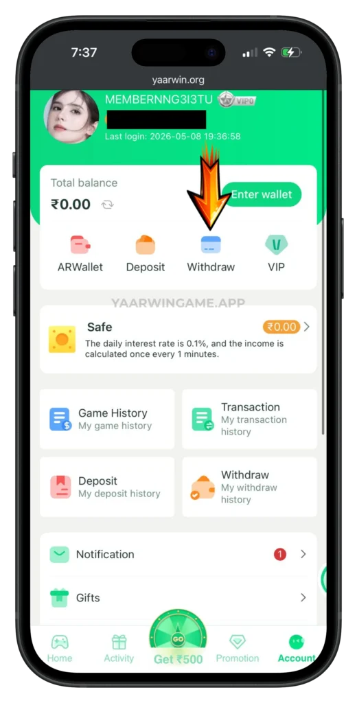 yaar-win-withdraw